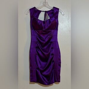 Windsor Purple Satin Dress Sz 1/2